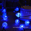 30 LED 21 pies Luz de cuerda impermeable de 21 pies Luz de hada de hadas al aire libre Iluminación decorativa de bola de cristal para la fiesta en el hogar del jardín del jardín